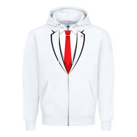 White halloween trump suit shirt us president easy costume t shirt Zipper Hoodie - baoMotion