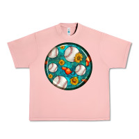 Salmon baseball with sunflower round earrings Urban Heavy Tee - BundleAndBundleShop