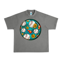 Tornado baseball with sunflower round earrings Urban Heavy Tee - BundleAndBundleShop