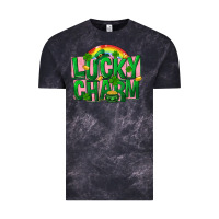 Cloud Black St Patricks Lucky Charm Vintage Tee - FaDigitalArtStudio