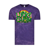 Cloud Purple St Patricks Lucky Charm Vintage Tee - FaDigitalArtStudio