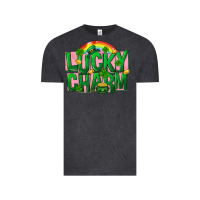 Vintage Black St Patricks Lucky Charm Vintage Tee - FaDigitalArtStudio