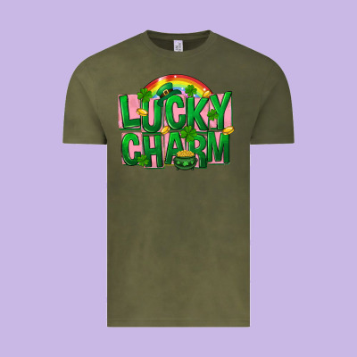 St Patricks Lucky Charm Vintage Tee Designed By Fadigitalartstudio