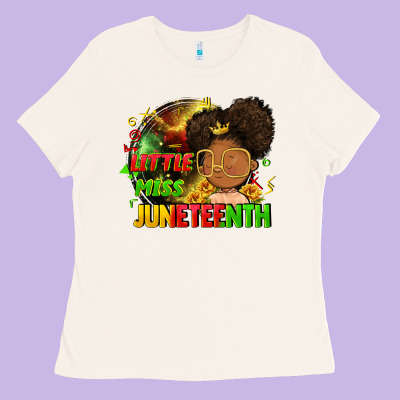 Little Miss Juneteenth Ladies Tee Designed By Fadigitalartstudio
