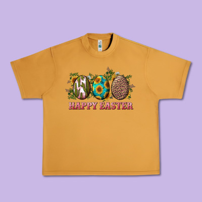 Happy Easter With Western Eggs And Sunflowers Urban Heavy Tee Designed By Ranaportraitstore
