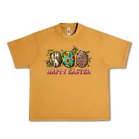 Peanut Butter Happy Easter With Western Eggs And Sunflowers Urban Heavy Tee - RanaPortraitStore