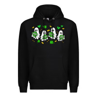 Black clover ghostie st.patrick's day Premium Hoodie - Artiststas