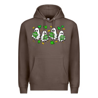 Coffee clover ghostie st.patrick's day Premium Hoodie - Artiststas