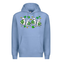 Colony Blue clover ghostie st.patrick's day Premium Hoodie - Artiststas