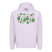 Lilac clover ghostie st.patrick's day Premium Hoodie - Artiststas