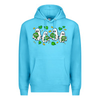 Ocean Blue clover ghostie st.patrick's day Premium Hoodie - Artiststas