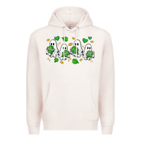 Pale Pink clover ghostie st.patrick's day Premium Hoodie - Artiststas