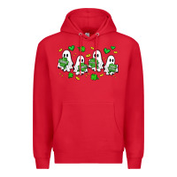 Red clover ghostie st.patrick's day Premium Hoodie - Artiststas