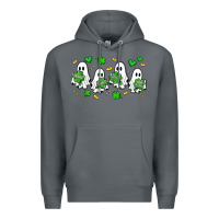 Rock clover ghostie st.patrick's day Premium Hoodie - Artiststas