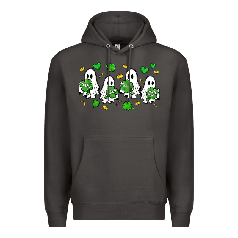 Clover Ghostie St.patrick's Day Premium Hoodie by Artiststas | Teevron