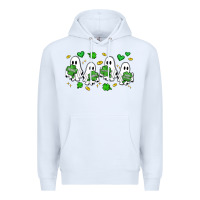 White clover ghostie st.patrick's day Premium Hoodie - Artiststas