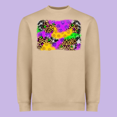 Mardi Gras Background Heavyweight Sweatshirt Designed By Jahusdesignshop