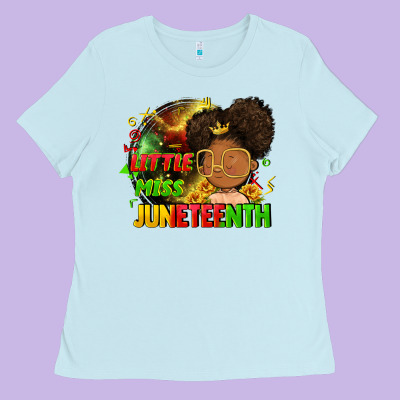 Little Miss Juneteenth Ladies Tee Designed By Fadigitalartstudio