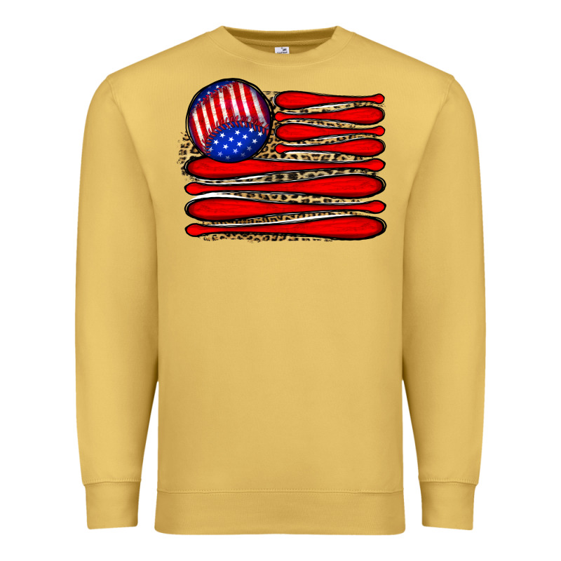 Leopard Baseball Flag5 Premium Sweatshirt by JahusDesignShop | Teevron