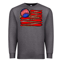 Charcoal Heather leopard baseball flag5 Premium Sweatshirt - JahusDesignShop