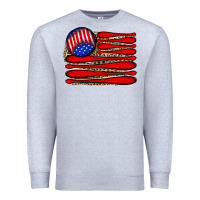 Heather Grey leopard baseball flag5 Premium Sweatshirt - JahusDesignShop