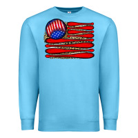 Ocean Blue leopard baseball flag5 Premium Sweatshirt - JahusDesignShop