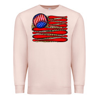 Pale Pink leopard baseball flag5 Premium Sweatshirt - JahusDesignShop