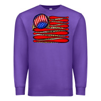 Purple leopard baseball flag5 Premium Sweatshirt - JahusDesignShop