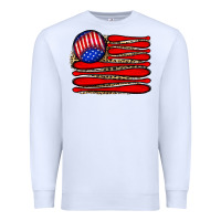 White leopard baseball flag5 Premium Sweatshirt - JahusDesignShop