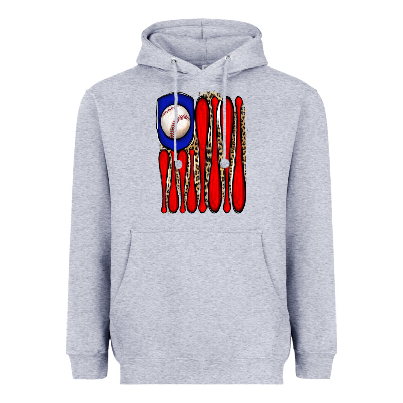 Leopard Baseball Flag Heavyweight Hoodie by JahusDesignShop | Teevron