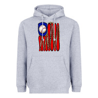 Heather Grey leopard baseball flag Heavyweight Hoodie - JahusDesignShop