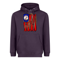 Plum leopard baseball flag Heavyweight Hoodie - JahusDesignShop