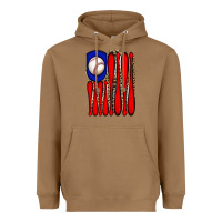 Toasted Coconut leopard baseball flag Heavyweight Hoodie - JahusDesignShop