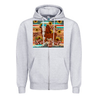 Heather Grey football hereford sunflower tumbler Zipper Hoodie - JahusDesignShop