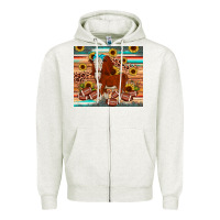 Oatmeal Heather football hereford sunflower tumbler Zipper Hoodie - JahusDesignShop