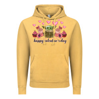 Vintage Mustard happy valentines day yoda Vintage Hoodie - CowhideDigitalArt