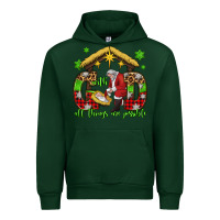 Forest Green with god all things are possible santa baby jesus Urban Hoodie - Jasminsmagicworld