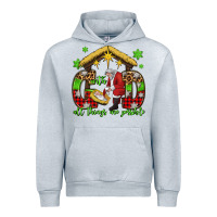 Heather Grey with god all things are possible santa baby jesus Urban Hoodie - Jasminsmagicworld