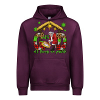 Mauve Wine with god all things are possible santa baby jesus Urban Hoodie - Jasminsmagicworld