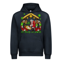 Navy with god all things are possible santa baby jesus Urban Hoodie - Jasminsmagicworld