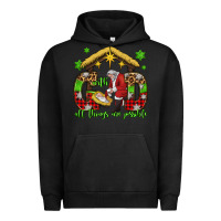 Pigment Black with god all things are possible santa baby jesus Urban Hoodie - Jasminsmagicworld