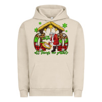 Pigment French Oak with god all things are possible santa baby jesus Urban Hoodie - Jasminsmagicworld