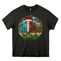 Asphalt Brown Horse Christmas Heavy Core Tee - RanaPortraitStore