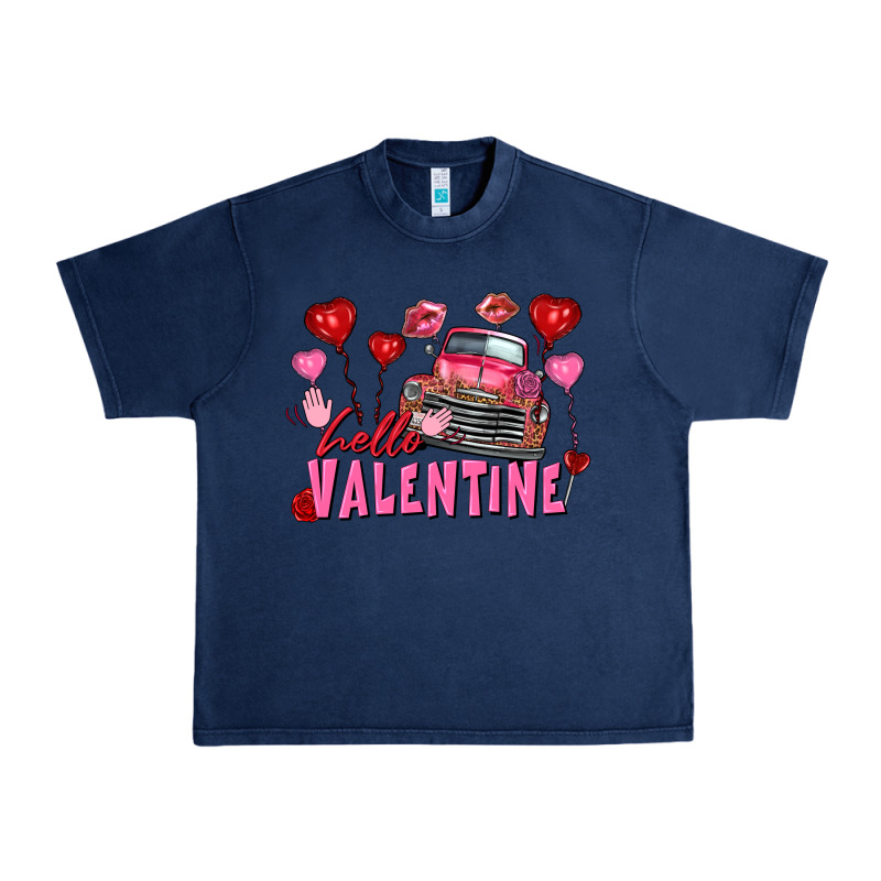Hello Valentine Valentine's Day Truck Urban Heavy Tee by FaDigitalArtStudio | Teevron