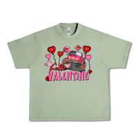 Oil Green hello valentine valentine's day truck Urban Heavy Tee - FaDigitalArtStudio