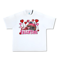White hello valentine valentine's day truck Urban Heavy Tee - FaDigitalArtStudio