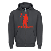Smoke red dawn wolverines Zipper Hoodie - baoMotion