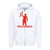 White red dawn wolverines Zipper Hoodie - baoMotion