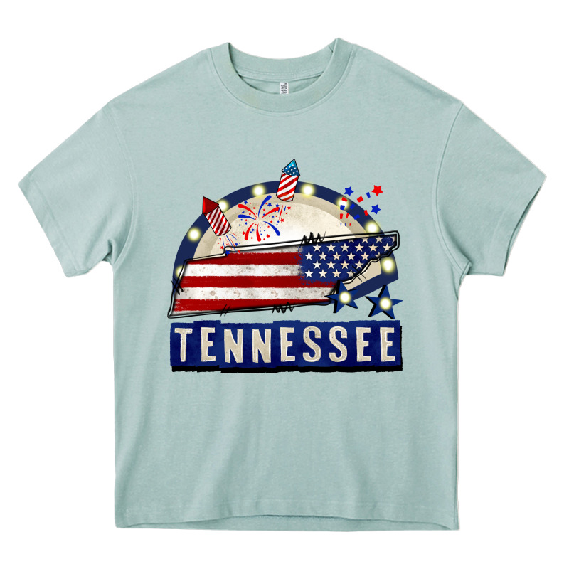 Tennessee 4th Of July Heavy Core Tee by CowGirlArtShop | Teevron
