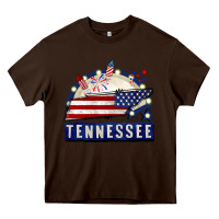 Chocolate Brown tennessee 4th of july Heavy Core Tee - CowGirlArtShop